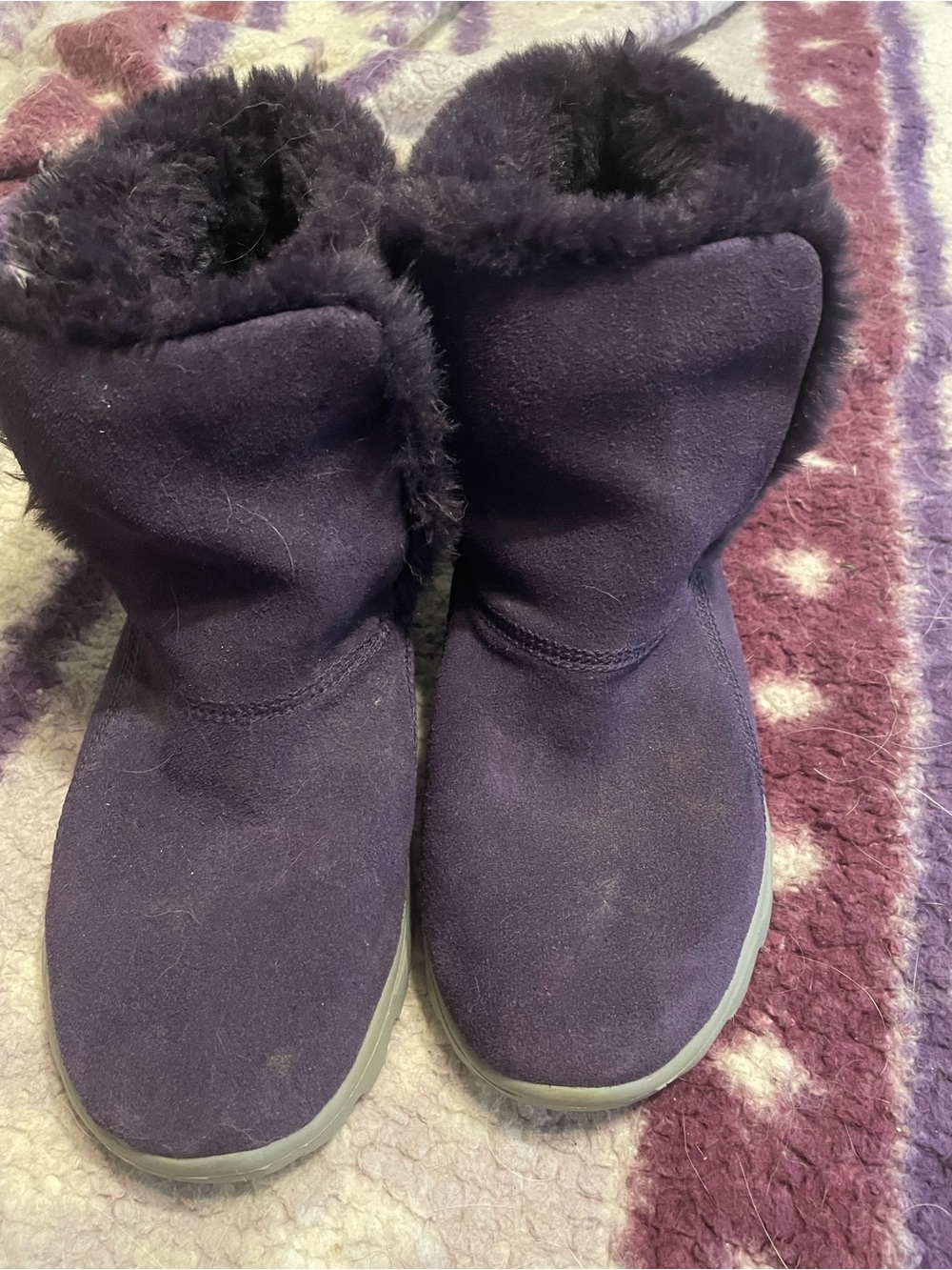 Skechers Women's Purple On the Go Suede-Look Fur Lined Boots